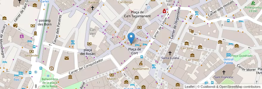Mapa de ubicacion de es Petit Bar en 스페인, 발레아레스 제도, España (Mar Territorial), 팔마데, 발레아레스 제도, 팔마데.