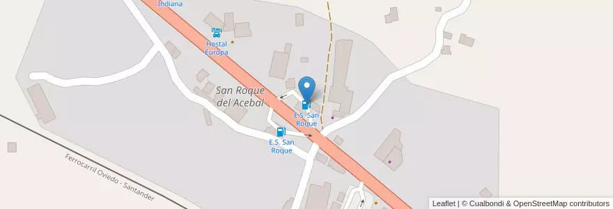 Mapa de ubicacion de E.S. San Roque en 西班牙, 阿斯圖里亞斯, 阿斯圖里亞斯, Llanes.