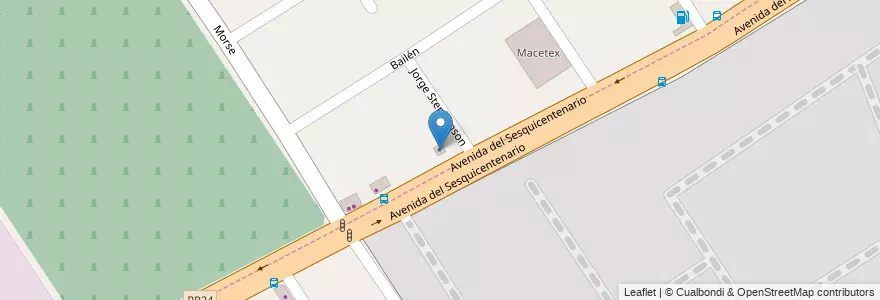 Mapa de ubicacion de Esageon Seguridad S.A. en Arjantin, Buenos Aires, Partido De Malvinas Argentinas, Pablo Nogués.