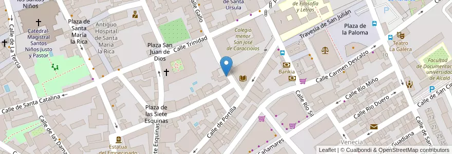 Mapa de ubicacion de Esc. Mun.de Adultos de Alcalá de Henares en إسبانيا, منطقة مدريد, منطقة مدريد, Área Metropolitana De Madrid Y Corredor Del Henares, القلعة الحجارة.