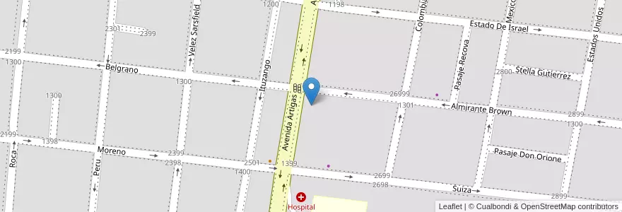 Mapa de ubicacion de Esc. N° 12 "Alte Guillermo Brown" en Argentina, Corrientes, Departamento Capital, Corrientes, Corrientes.