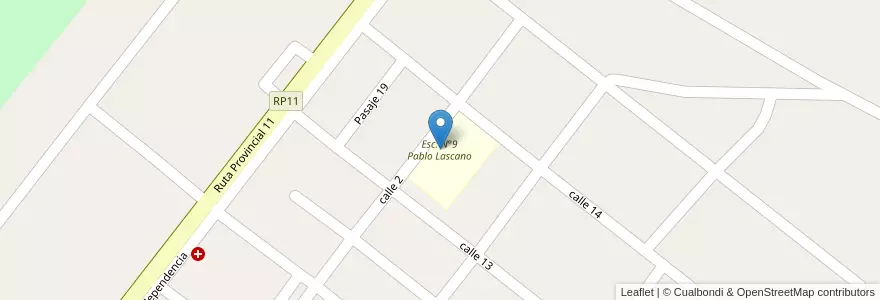 Mapa de ubicacion de Esc: N°9 Pablo Lascano en アルゼンチン, サンティアゴ・デル・エステロ州, Departamento Banda.