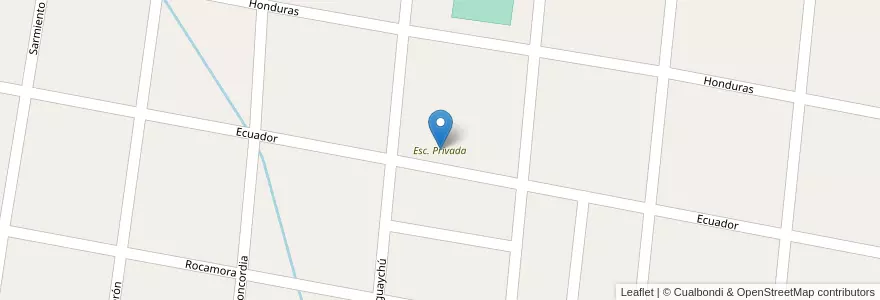 Mapa de ubicacion de Esc. Privada en الأرجنتين, إنتري ريوس, Departamento Feliciano, Distrito Basualdo, San José De Feliciano.