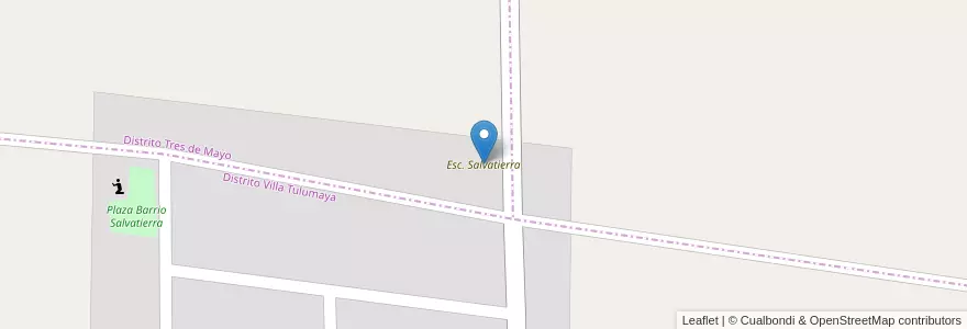 Mapa de ubicacion de Esc. Salvatierra en Arjantin, Şili, Mendoza, Departamento Lavalle.