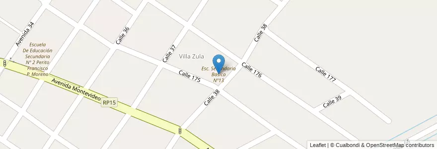Mapa de ubicacion de Esc. Secundaria Basica Nº13 en الأرجنتين, بوينس آيرس, Partido De Berisso.