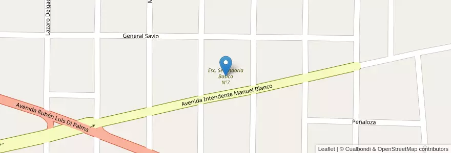 Mapa de ubicacion de Esc. Secundaria Basica Nº7 en Arjantin, Buenos Aires, Partido De Arrecifes, Arrecifes.