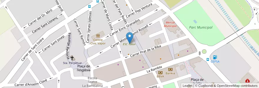 Mapa de ubicacion de ESC Tabor en 西班牙, Catalunya, Barcelona, Vallès Occidental, Santa Perpètua De Mogoda.