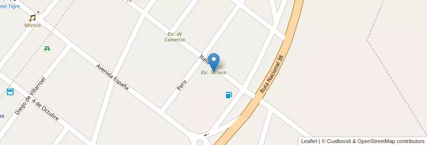 Mapa de ubicacion de Esc. Tecnica en Argentinië, Tucumán, Departamento Monteros, Municipio De Monteros, Monteros.