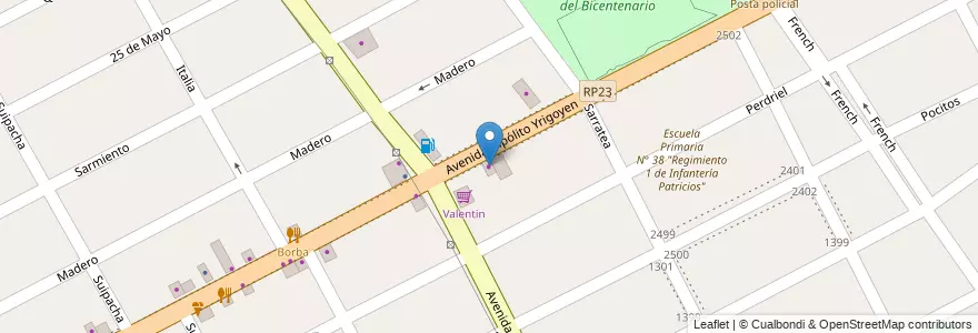 Mapa de ubicacion de Escapes Carri en Argentina, Buenos Aires, Partido De San Fernando, San Fernando.