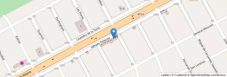 Mapa de ubicacion de Escapes Corsa en Arjantin, Buenos Aires, Partido De Tigre, Troncos Del Talar.