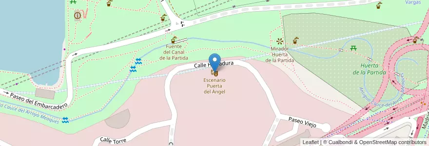 Mapa de ubicacion de Escenario Puerta del Ángel en Испания, Мадрид, Мадрид, Área Metropolitana De Madrid Y Corredor Del Henares, Мадрид.
