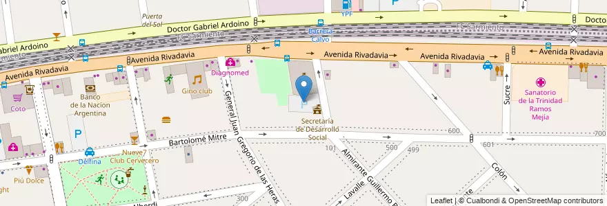Mapa de ubicacion de Escionamiento en Argentina, Buenos Aires, Partido De La Matanza, Ramos Mejía.