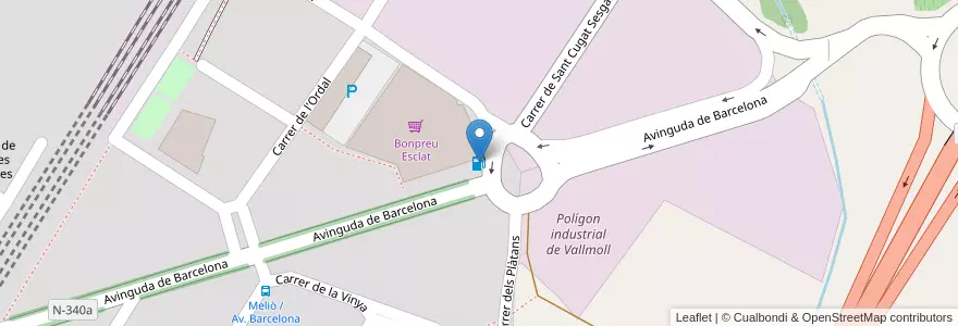 Mapa de ubicacion de Esclat en Sepanyol, Catalunya, Barcelona, Alt Penedès, Vilafranca Del Penedès.