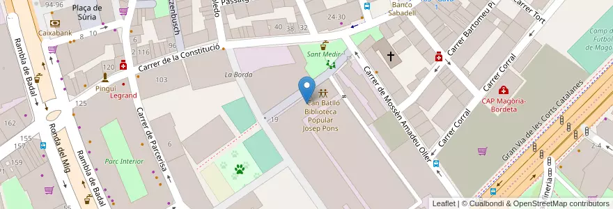 Mapa de ubicacion de Escola Arcadia en 西班牙, Catalunya, Barcelona, Barcelonès, Barcelona.
