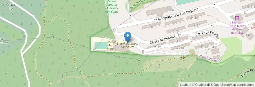 Mapa de ubicacion de Escola Bresol Municipal Aqüeducte en Испания, Каталония, Барселона, Vallès Occidental, Барселонес, Montcada I Reixac, Барселона.
