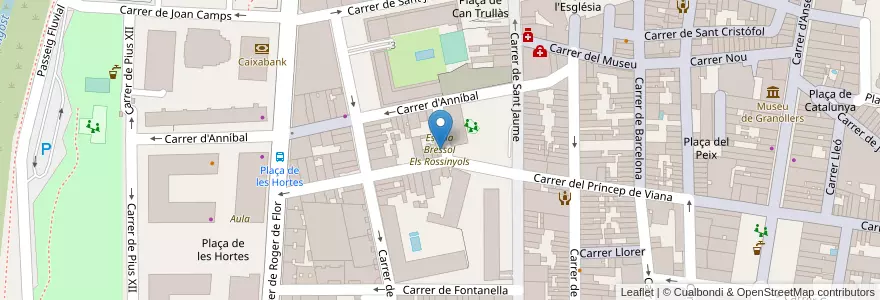 Mapa de ubicacion de Escola Bressol Els Rossinyols en 西班牙, Catalunya, Barcelona, Vallès Oriental, Granollers.