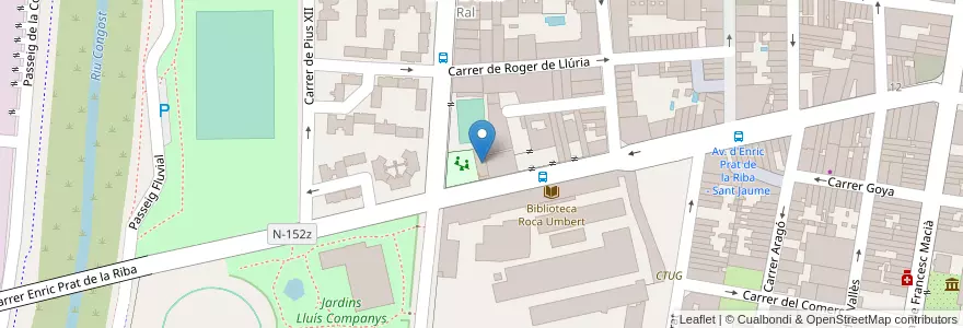 Mapa de ubicacion de Escola Bressol Municipal Cangur en 西班牙, Catalunya, Barcelona, Vallès Oriental, Granollers.