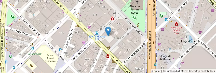Mapa de ubicacion de Escola Bressol Municipal Els Patufets de Navas en Sepanyol, Catalunya, Barcelona, Barcelonès, Barcelona.