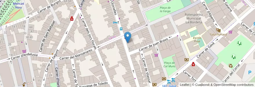 Mapa de ubicacion de Escola Bressol Municipal Guinbó en 西班牙, Catalunya, Barcelona, Barcelonès, Barcelona.