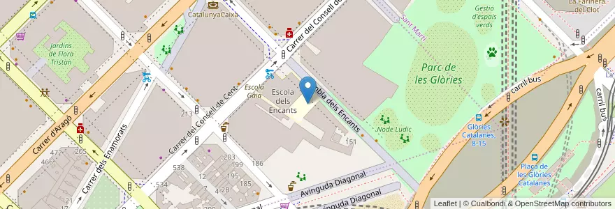 Mapa de ubicacion de Escola Bressol Municipal Leonor Serrano en Spagna, Catalunya, Barcelona, Barcelonès, Barcelona.