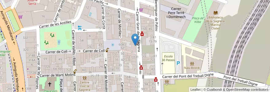 Mapa de ubicacion de Escola Bressol Xalesta en スペイン, カタルーニャ州, Barcelona, バルサルネス, Barcelona.