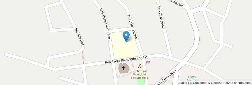 Mapa de ubicacion de Escola de Educação Básica Padre Balduíno Rambo en 브라질, 남부지방, 산타카타리나, Região Geográfica Intermediária De Chapecó, Microrregião De São Miguel D'Oeste, Tunápolis.