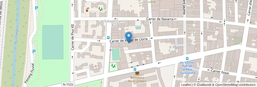 Mapa de ubicacion de Escola Ferrer i Guàrdia en Spanje, Catalonië, Barcelona, Vallès Oriental, Granollers.