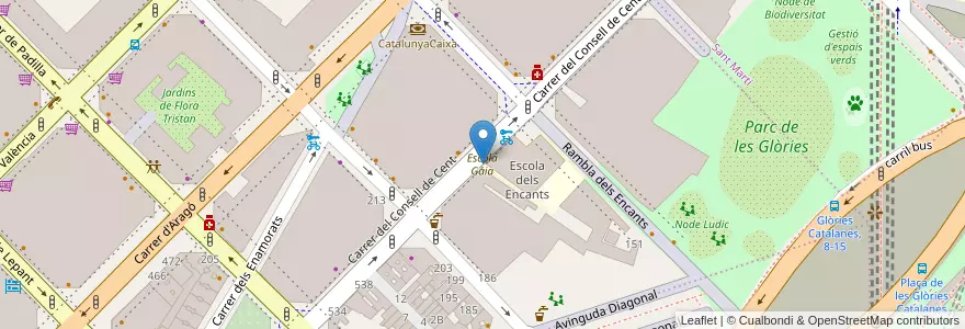 Mapa de ubicacion de Escola Gaia en İspanya, Catalunya, Barcelona, Barcelonès, Barcelona.