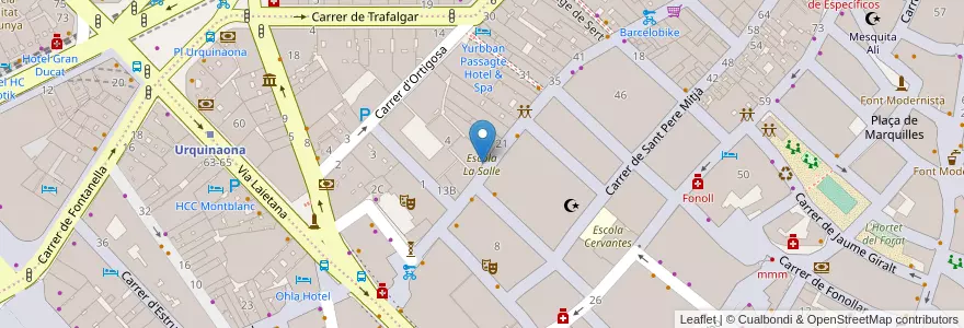 Mapa de ubicacion de Escola La Salle en Испания, Каталония, Барселона, Барселонес, Барселона.