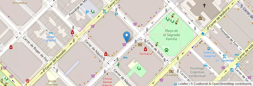 Mapa de ubicacion de Escola Marillac en Spanje, Catalonië, Barcelona, Barcelonès, Barcelona.