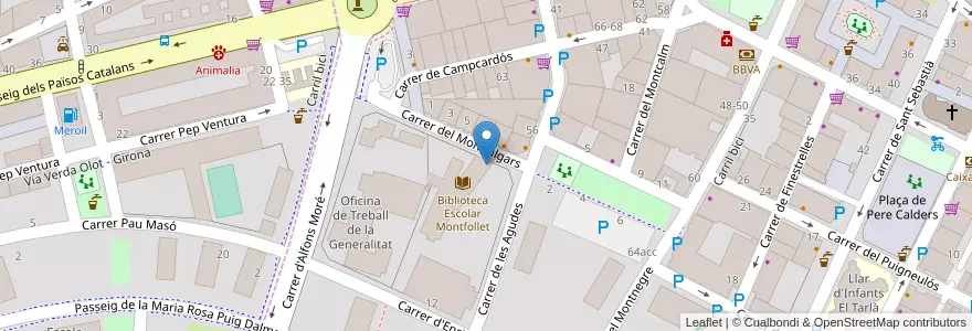 Mapa de ubicacion de ESCOLA MONTFALGARS en Spagna, Catalunya, Girona, Gironès, Girona.
