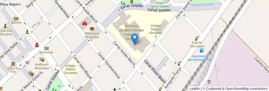 Mapa de ubicacion de Escola Oficial d'Idiomes La Plana Baixa en Испания, Валенсия, Кастельон, La Plana Baixa, Вила-Реал.