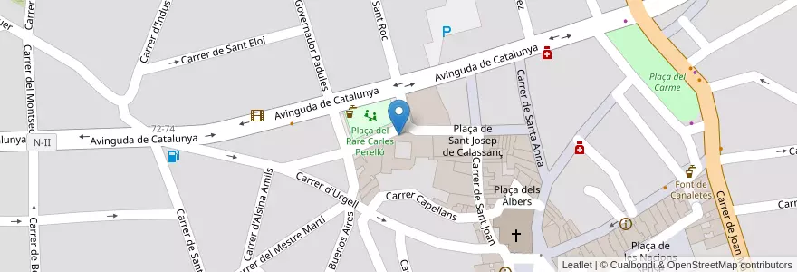 Mapa de ubicacion de Escola Pia Tàrrega en 西班牙, Catalunya, 莱里达, Urgell, Tàrrega.