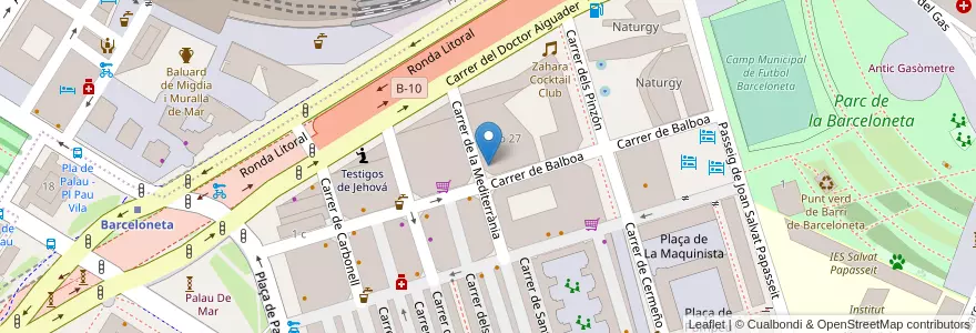 Mapa de ubicacion de Escola Sant Joan Baptista en Spain, Catalonia, Barcelona, Barcelonès, Barcelona.
