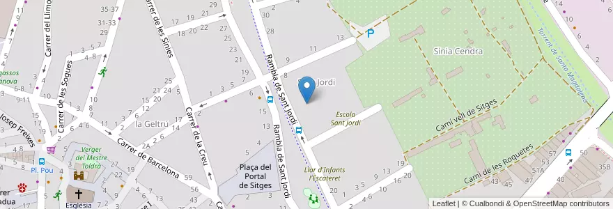 Mapa de ubicacion de Escola Sant Jordi en 스페인, Catalunya, Barcelona, Garraf, Vilanova I La Geltrú.