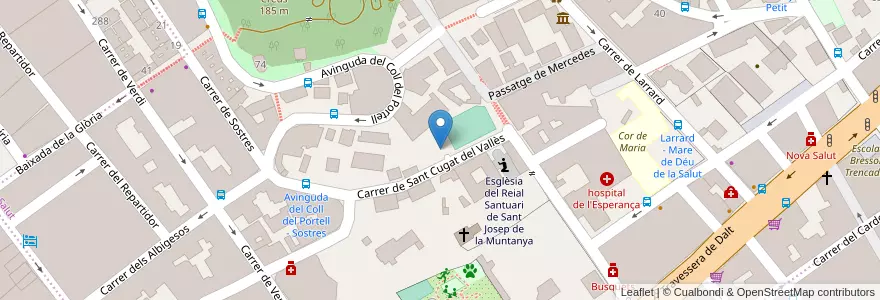 Mapa de ubicacion de Escola turó del Cargol en スペイン, カタルーニャ州, Barcelona, バルサルネス, Barcelona.