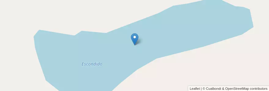 Mapa de ubicacion de Escondido en Argentinien, Chile, Chubut, Departamento Tehuelches.