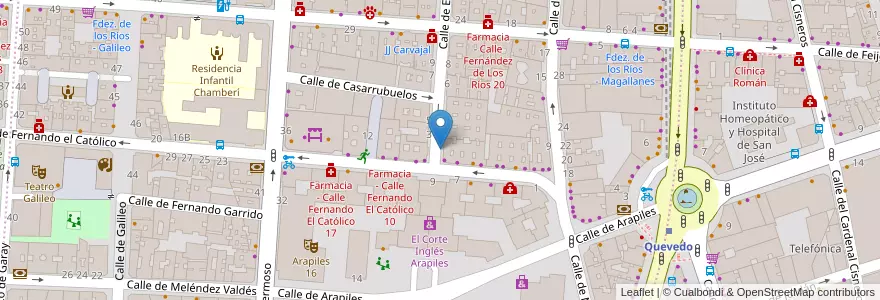 Mapa de ubicacion de ESCOSURA, CALLE, DE,2 en اسپانیا, بخش خودمختار مادرید, بخش خودمختار مادرید, Área Metropolitana De Madrid Y Corredor Del Henares, مادرید.
