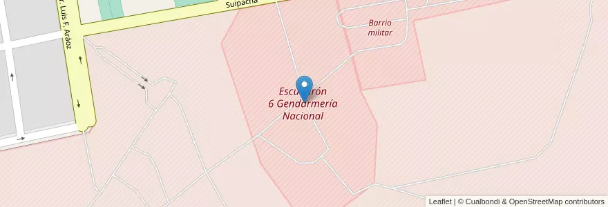 Mapa de ubicacion de Escuadrón 6 Gendarmería Nacional en Argentinië, Entre Ríos, Departamento Uruguay, Distrito Molino, Concepción Del Uruguay.