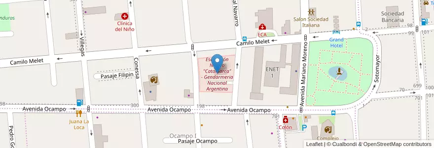 Mapa de ubicacion de Escuadrón Núcleo "Catamarca" - Gendarmeria Nacional Argentina en الأرجنتين, Catamarca, Departamento Capital, Municipio De San Fernando Del Valle De Catamarca, San Fernando Del Valle De Catamarca.