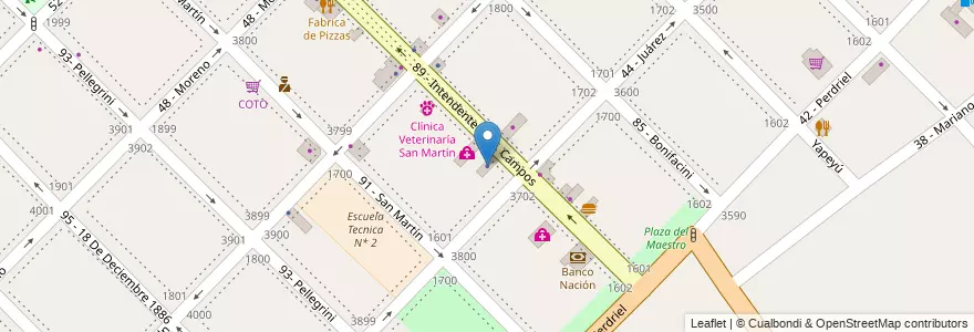 Mapa de ubicacion de Escudo Seguros en アルゼンチン, ブエノスアイレス州, Partido De General San Martín, General San Martín, Villa Lynch.