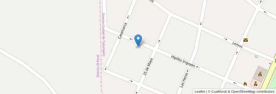 Mapa de ubicacion de Escuela 1-437 Emilia Herrera del Toro en アルゼンチン, チリ, メンドーサ州, Departamento Tupungato.