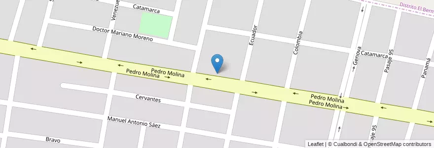 Mapa de ubicacion de Escuela 1-514 Bautista Grosso en Argentina, Chile, Mendoza, Departamento Guaymallén.