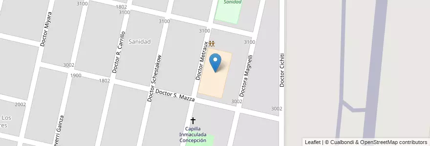Mapa de ubicacion de Escuela 1-601 Dr. Diego Paroissien en Argentina, Chile, Mendoza, Departamento Capital, Ciudad De Mendoza, Sección 8ª Aeroparque.