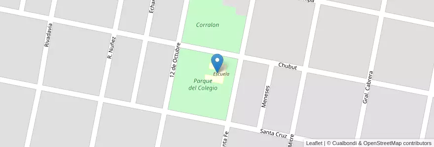 Mapa de ubicacion de Escuela en الأرجنتين, Córdoba, Departamento Unión, Pedanía Loboy, Municipio De Canals.