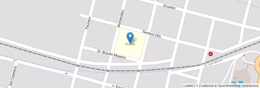 Mapa de ubicacion de Escuela en Аргентина, Сан-Луис, General Pedernera, Villa Mercedes, Municipio De Villa Mercedes.