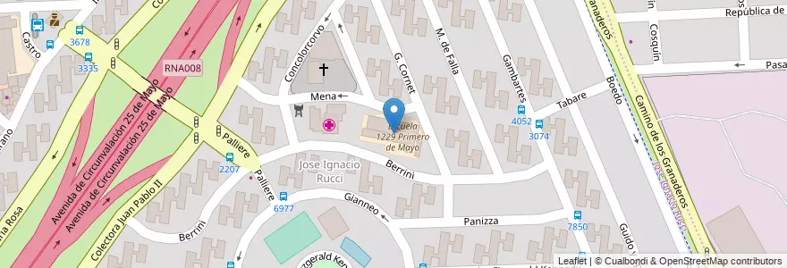 Mapa de ubicacion de Escuela 1229 Primero de Mayo en Argentinië, Santa Fe, Departamento Rosario, Municipio De Rosario, Rosario.