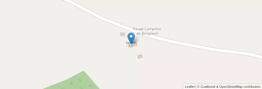 Mapa de ubicacion de Escuela 131 en Arjantin, Misiones, Departamento Candelaria, Municipio De Bonpland.