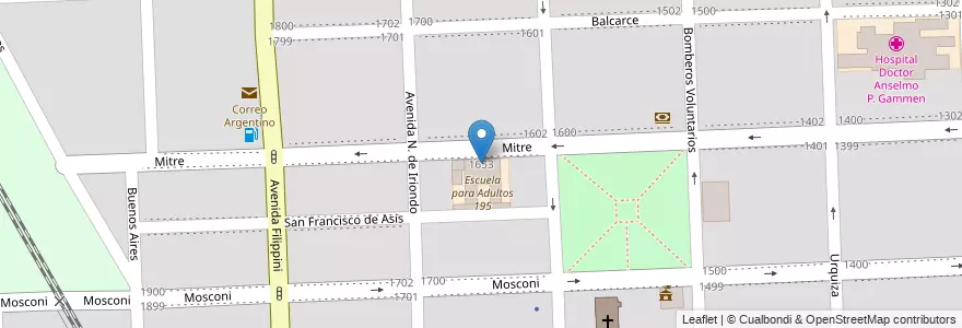 Mapa de ubicacion de Escuela 132 Asamblea del año XIII en アルゼンチン, サンタフェ州, Departamento Rosario, Municipio De Villa Gobernador Gálvez, Villa Gobernador Gálvez.