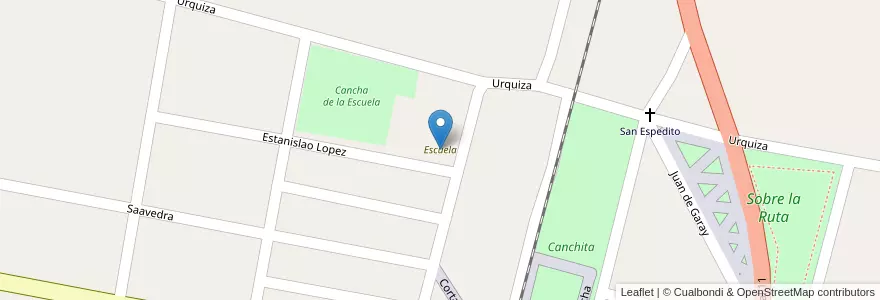 Mapa de ubicacion de Escuela en Аргентина, Санта-Фе, Departamento San Justo, Municipio De Vera Y Pintado.